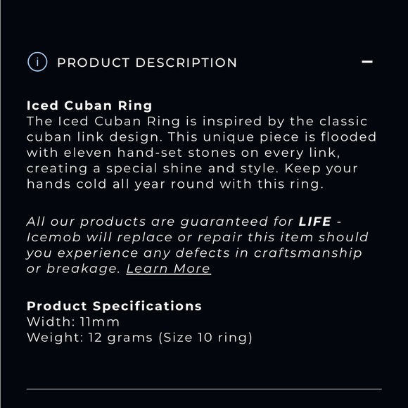 Ice mob Cuban ring - Picture 7 of 7